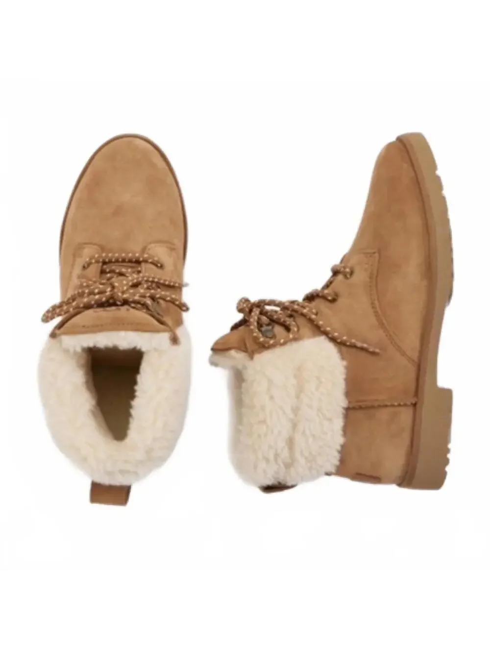 UGG Romely Heritage Lace Up Boot Leather Chestnut Womens 6 US / 37 EU NEW